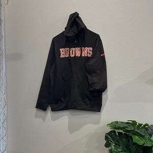 Black Browns Hoodie with Orange Lettering